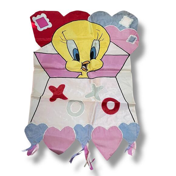 Vintage Tweety Bird Looney Tunes Flag Garden Windsculpt Spring Valentines 1999 - Picture 12 of 14